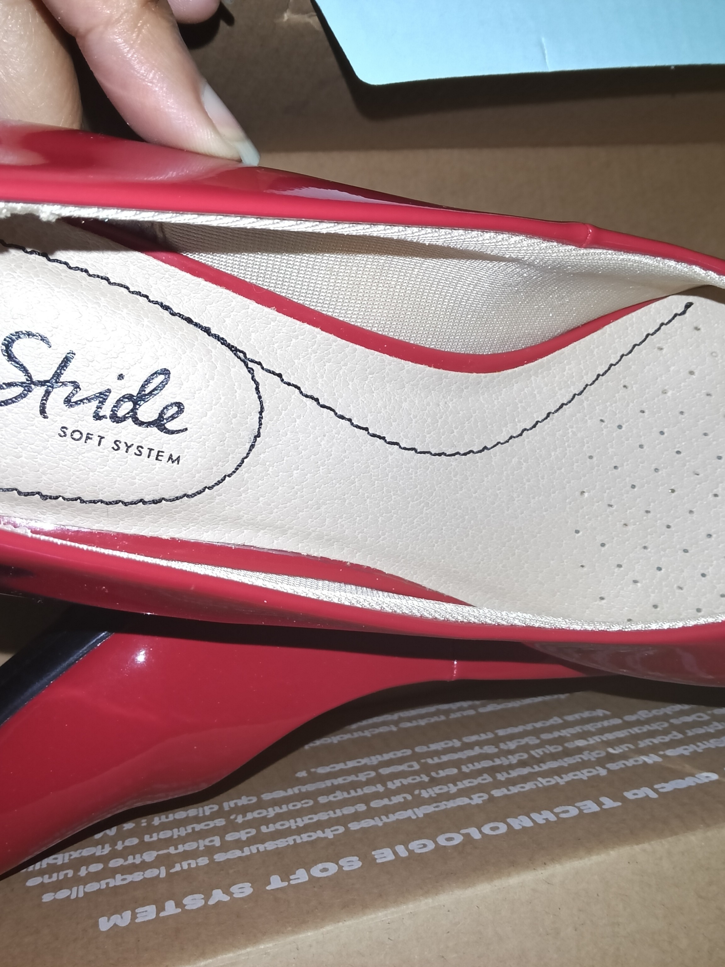 Life Stride Red Patent Mid-Heel Pumps — image 2 of 3